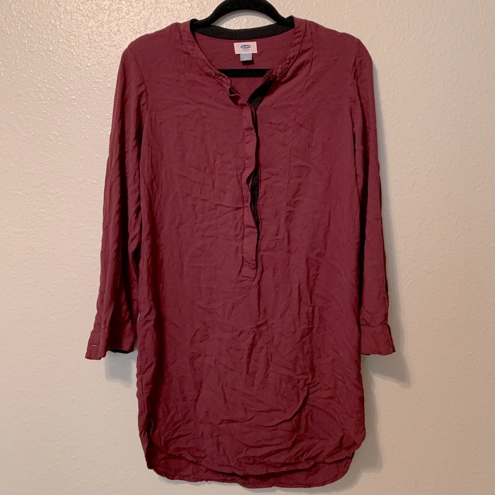 ❤️Old Navy Burgundy Long Sleeve Dress Medium